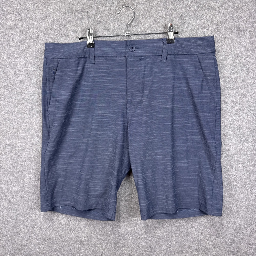 Hang Ten Mens Navy Blue Heathered Hybrid Shorts Size‎ 38 Stretch Quick Dry